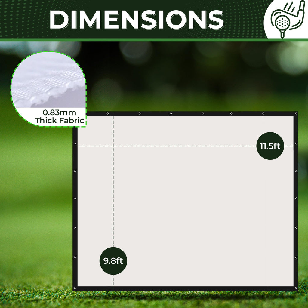 Khampa Golf Impact Screen [910'' X 115.8] Simulator Golf Impact Screen Indoor Impact Screen - Woven Mesh Golf Simulators For Hom