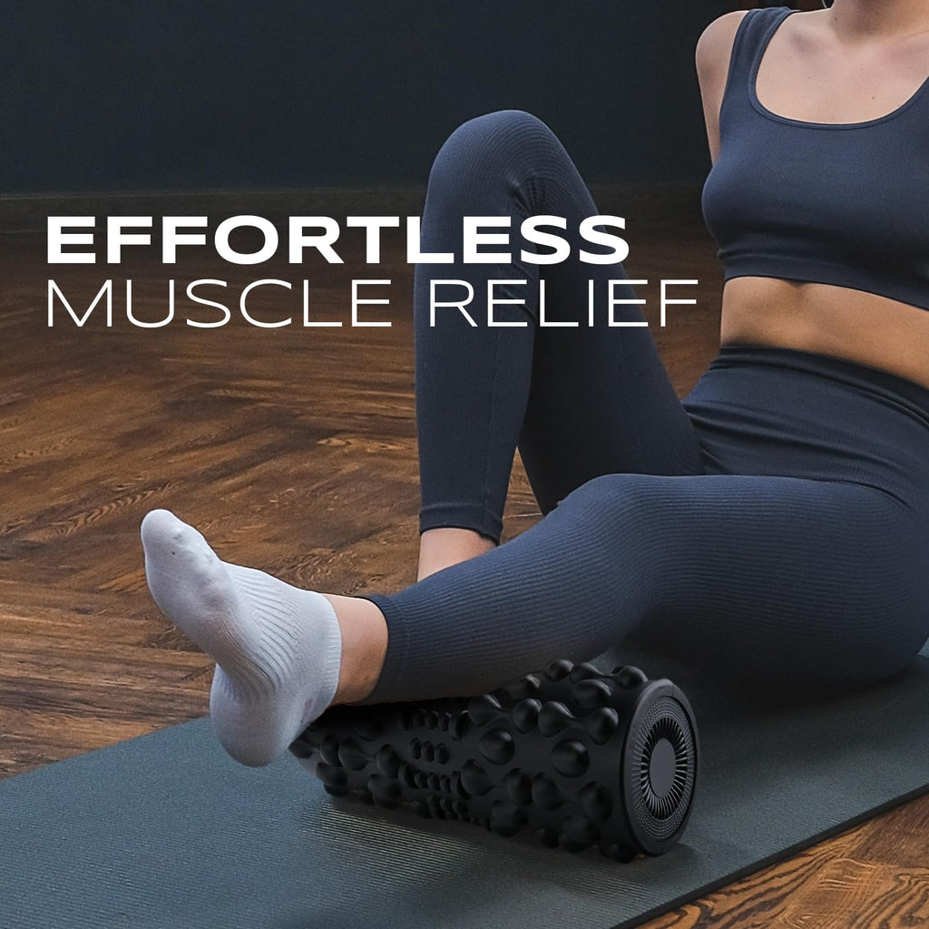 PURSONIC Vibrating Foam Roller - Deep Tissue Massage for Muscle Recovery - 5 Intensity Levels, USB Rechargeable, Durable & Light