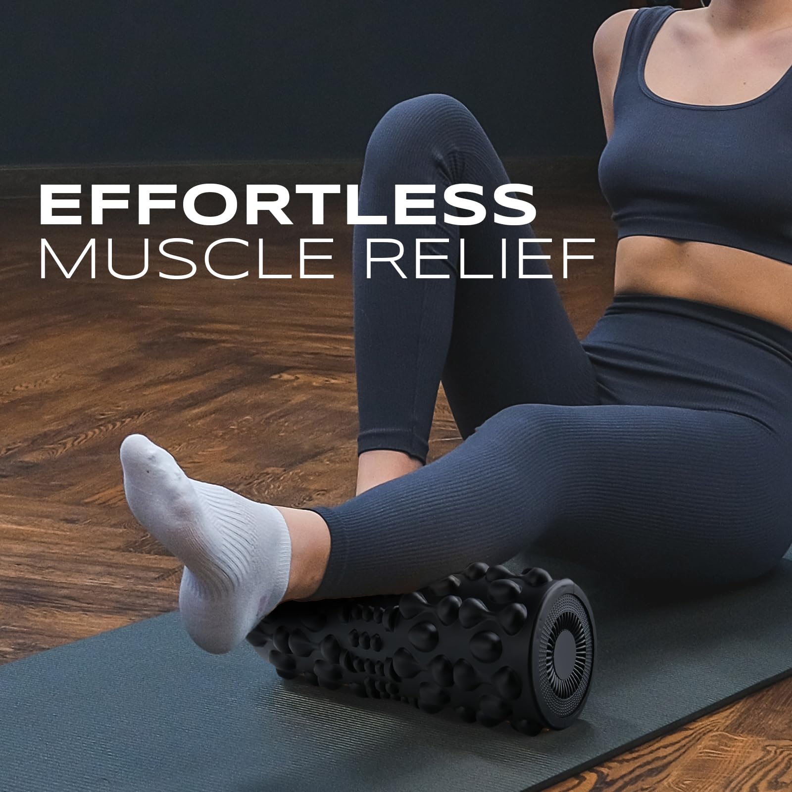 PURSONIC Vibrating Foam Roller - Deep Tissue Massage for Muscle Recovery - 5 Intensity Levels, USB Rechargeable, Durable & Light