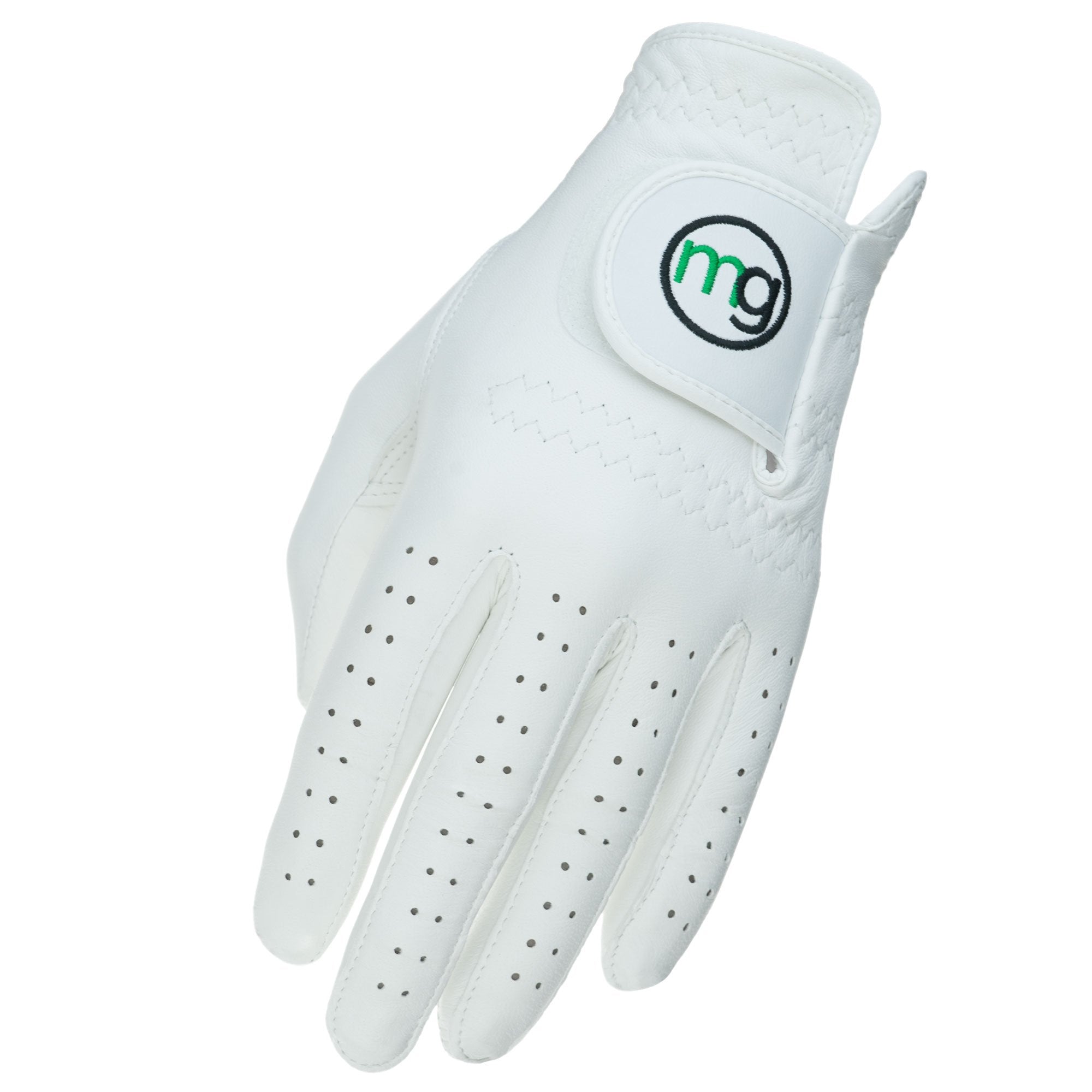 Mg Golf Glove Mens Left (Rh Golfer) Dynagrip All-Cabretta Leather (Medium Cadet Size)