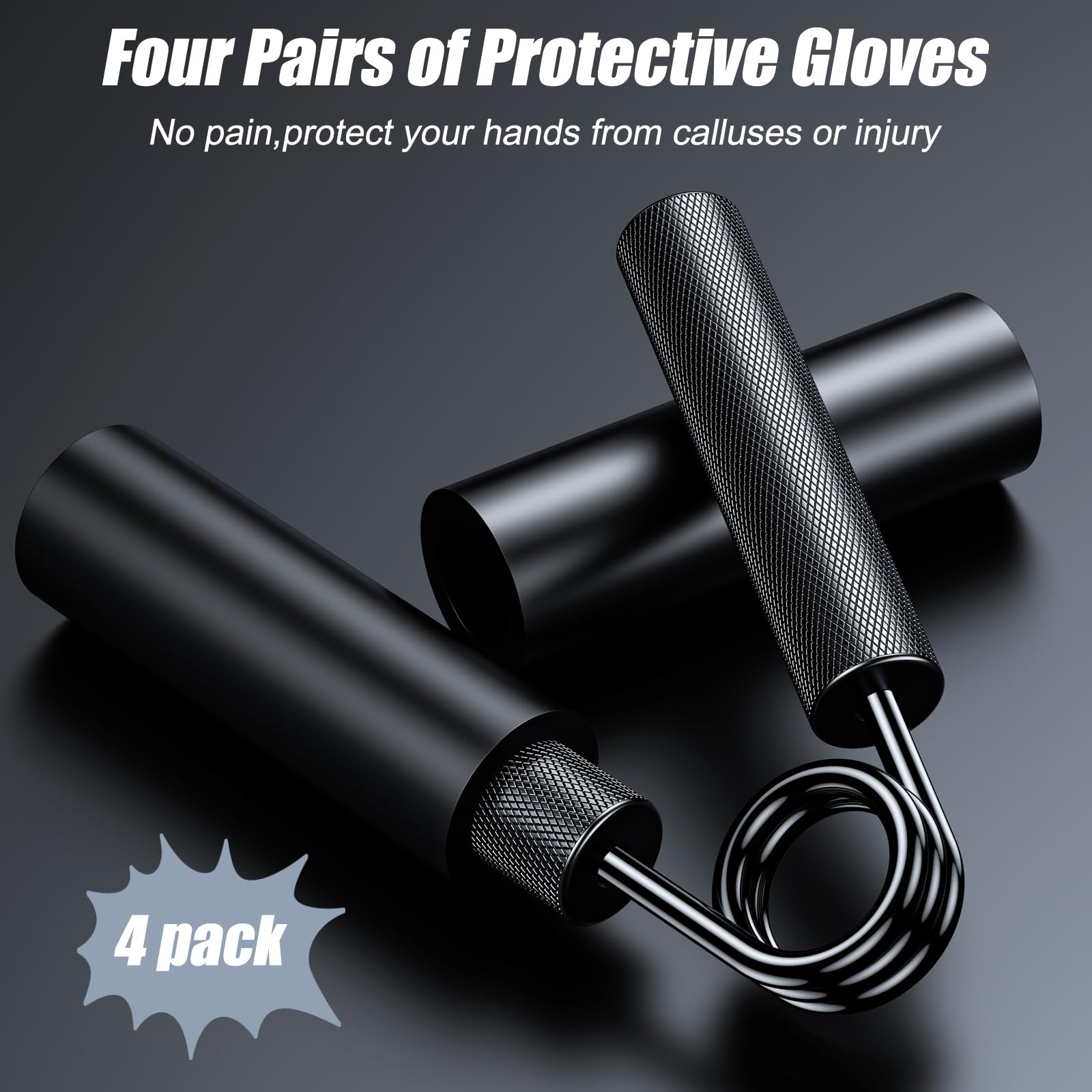 Zeagus Grip Strength Trainer 4 Pack,50Lb-200Lb Metal Hand Grip Strengthener,Non-Slip Heavy-Duty Forearm Exerciser,Hand Gripper F