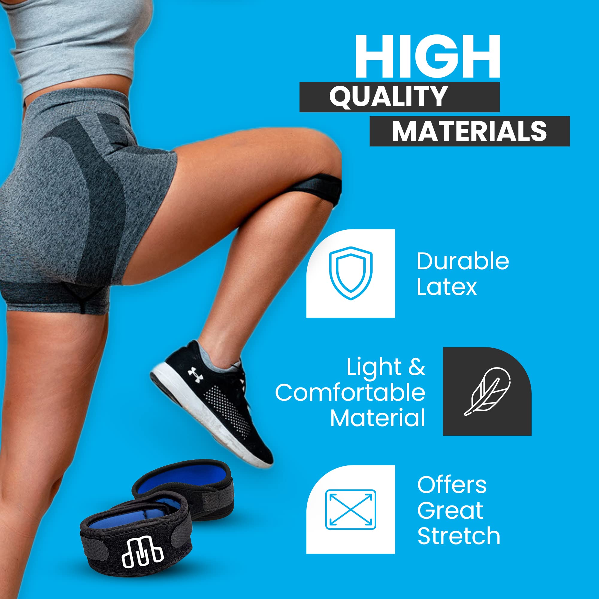 Crosstrap Stabilizing Patella Knee Strap | Knee Brace For Running, Cycling, Hiking, And Sports | Knee Pain Relief And Support, K