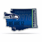 Rico Industries Nfl Football Seattle Seahawks State Shape Shape Cut Pennant - Home And Living Room D  Cor - Soft Felt Ez To Hang
