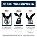 Abus Hardened Steel 8Ks 6 Foot X 5/16'' Thick Square Security Chain For Bikes, Containers, Trailers, Atv'S, Motorcycles And Pers