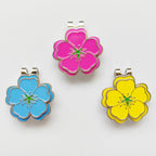 Eshan Golf Ball Marker And Magnetic Golf Hat Clip Set Flower Clover Shape Clips Markers Golf Bag Accessories Court Gift For Men
