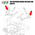 10L0L Golf Cart Upper Clevis Assembly For Golf Cart Club Car Precedent Since 2004 & Tempo Since 2018 Passenger Side & Driver Sid