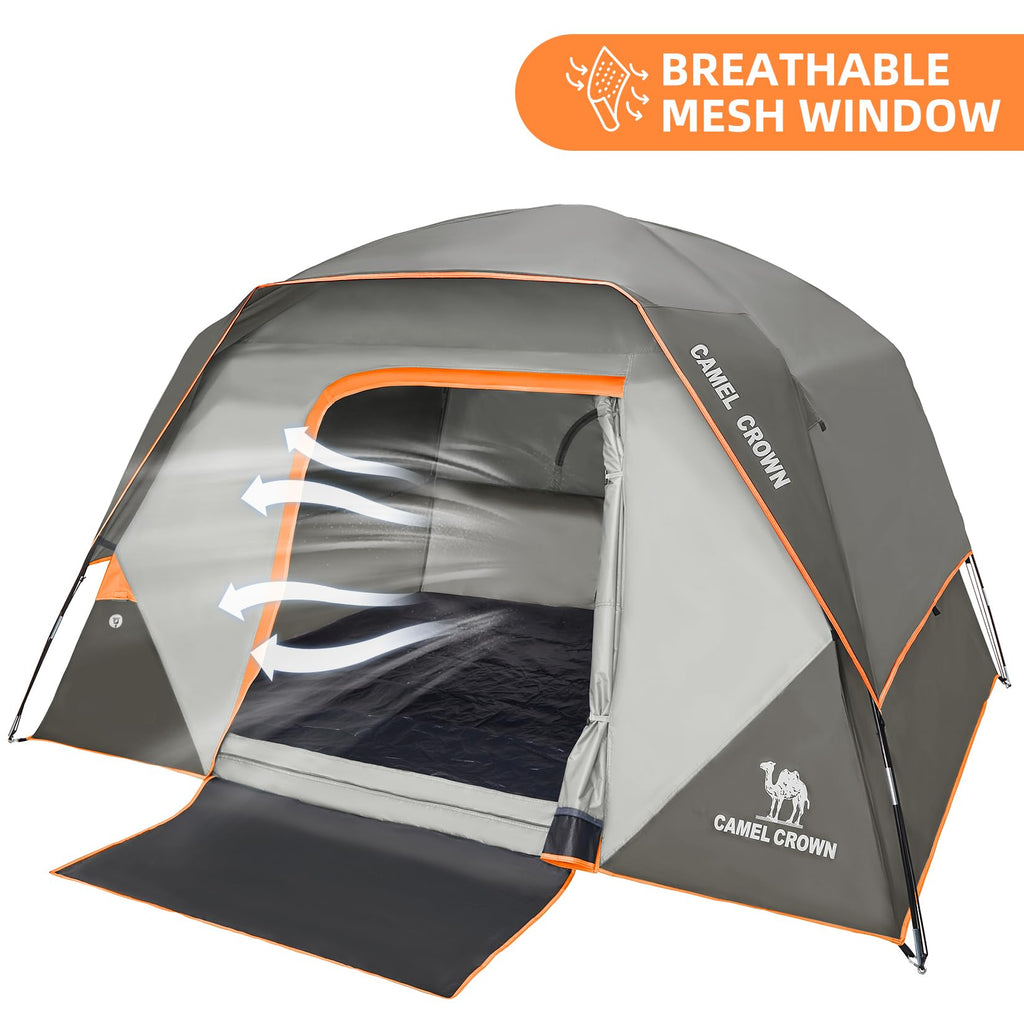 Camel Crown Tents For Camping 6 Person Tent Waterproof Easy Setup Backpacking Tents With Floor Mats 3/4/5/6 Person Family Tent F