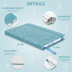 Epewizd Fitness Journal Hardcover Workout Planner 6- Month Undated Workout Log Book Home Gym Accessories For Women And Man-Sierr