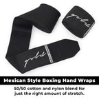 Gold Bjj Boxing Hand Wraps - Extra Long Mexican Style 200'' Handwraps For Boxers, Kickboxing, Muay Thai, And Mma