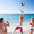 Runleaps Volleyball Waterproof Indoor Outdoor Volleyball For Beach Game Gym Training Official Size 5 (Blackwhite)