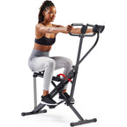 Sunny Health & Fitness Smart Upright Row-N-Ride Exerciser, Squat Assist Trainer for Glutes Workout with Adjustable Resistance, E