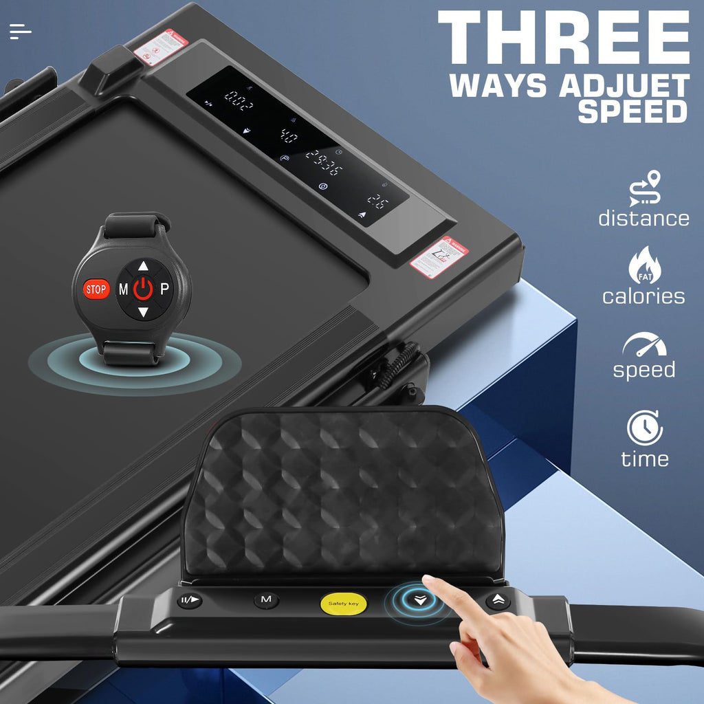 Ancheer Treadmill With Handle Bar, 3.0 Hp Foldable Walking Pad With 12% Incline And Handles, 320 Lbs Capacity-Portable Under Des