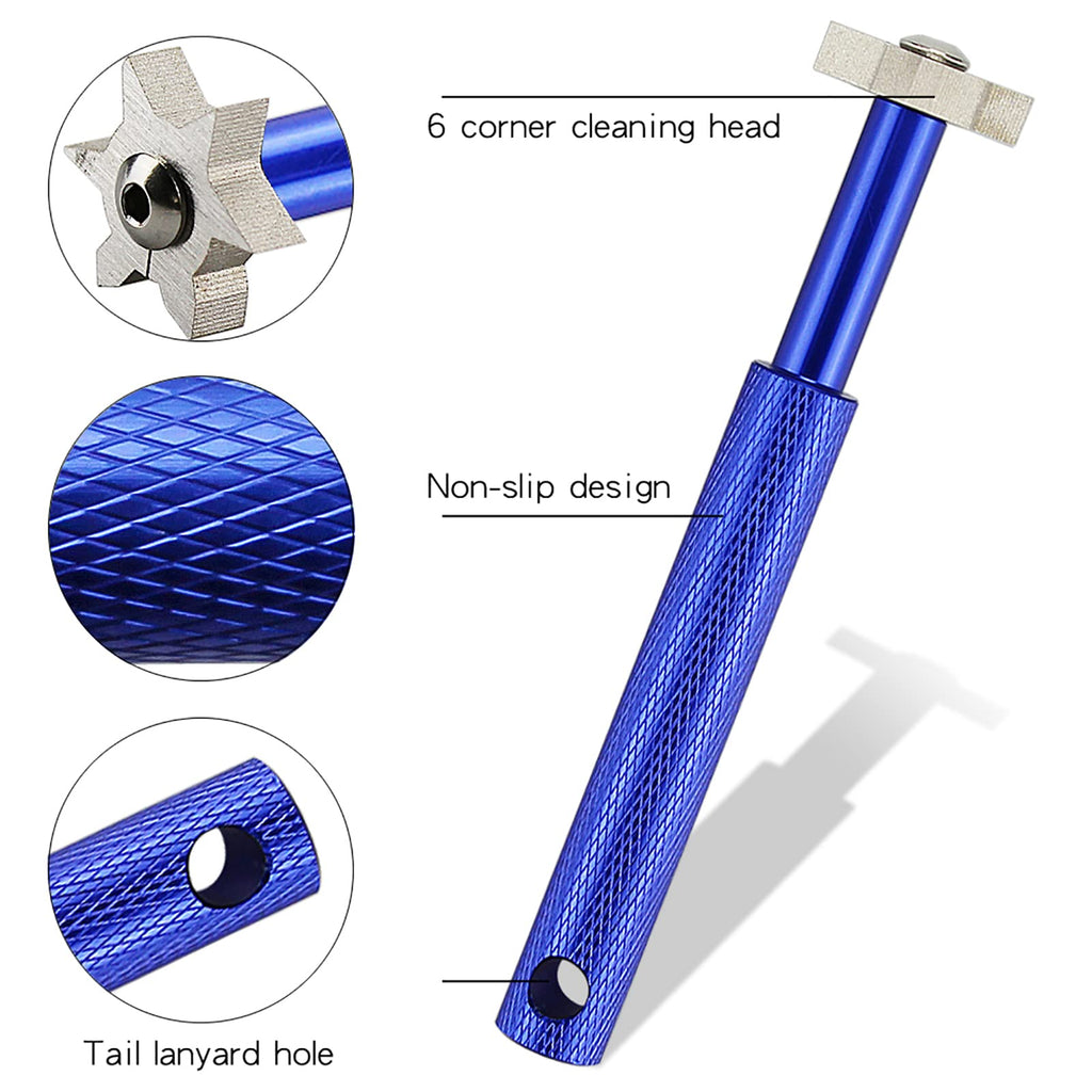 Vipmoon Golf Clean Tool Sets, Retractable Golf Club Brush And 2 Golf Club Groove Sharpener For U & V-Grooves, Portable Golf Brus