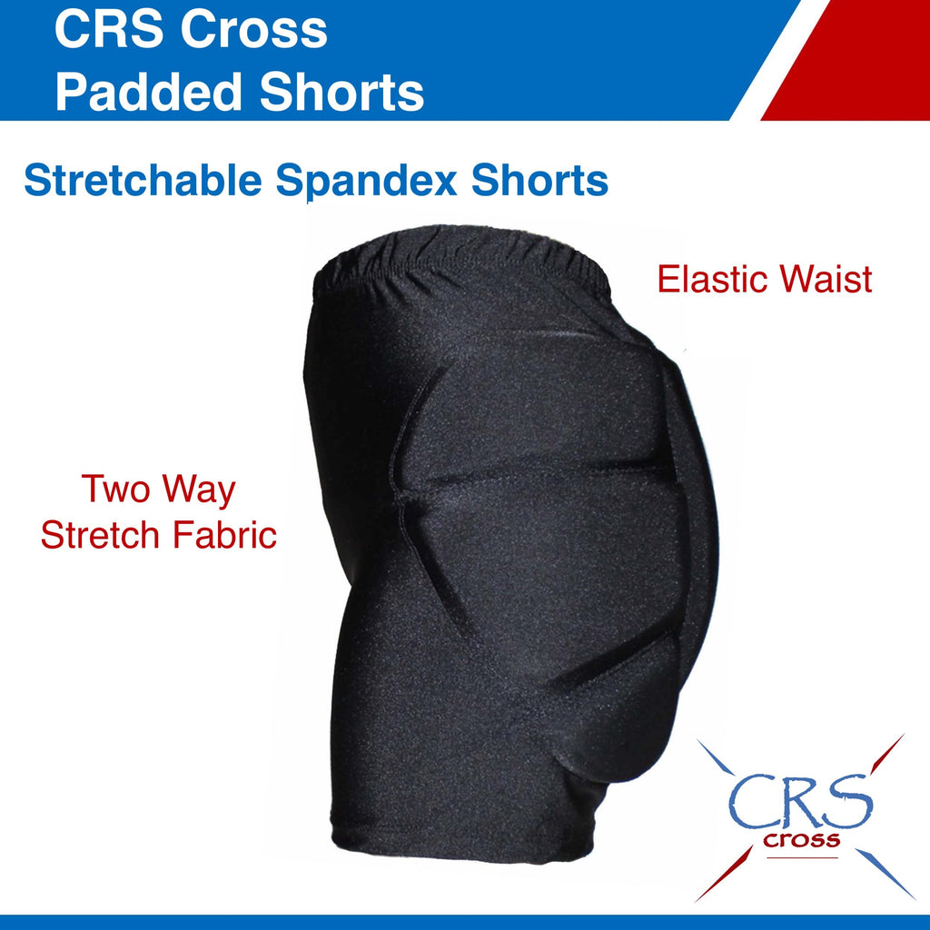 Crs Cross Padded Figure Skating Shorts - Crash Pads Shorts For Butt, Hips, And Tailbone (Youth Large Black)