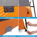 Core 12 Person Tent  Large Multi Room Camping Tent For Outdoor Family Camping  Portable Cabin Stand Up Tent With Storage Pockets