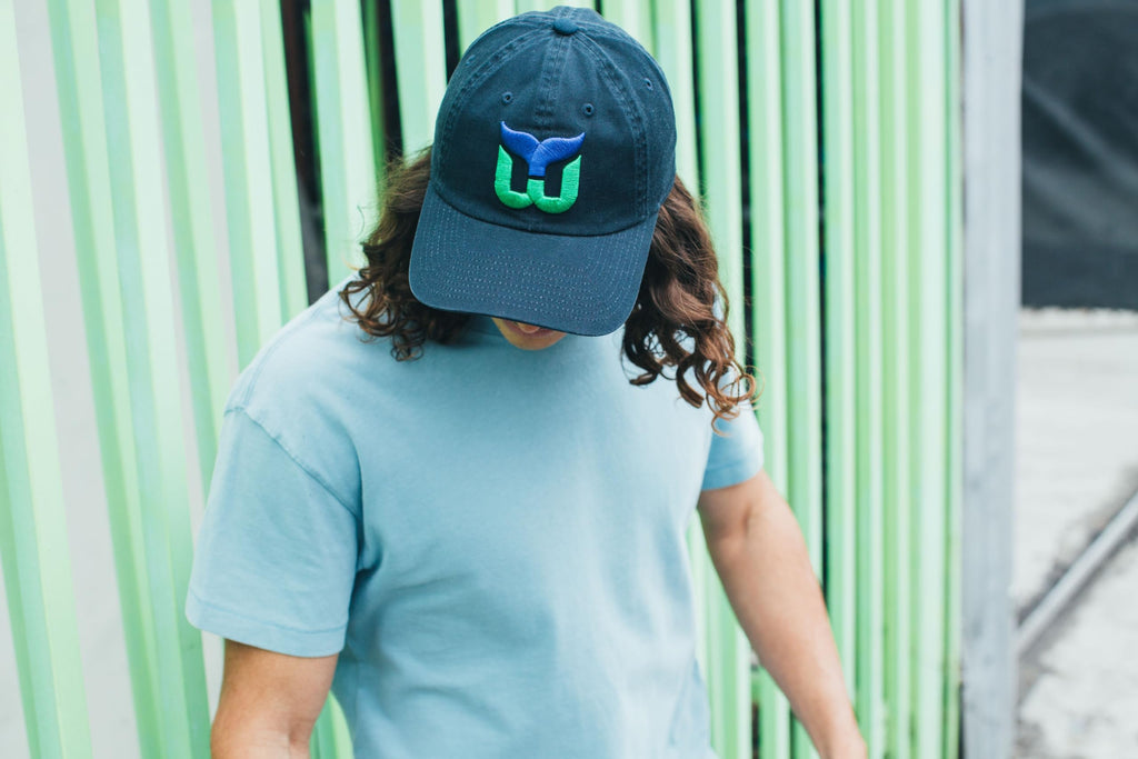 American Needle Hartford Whalers Nhl Baseball Hat, Buckle Strap Cap (40742B-Haw-Navy)
