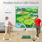 Vatos Golf Chipping Game Mat With Club, Golf Practice Mats Golf Training Mat Indoor Outdoor For Kids Adults Family, Golf Hitting
