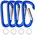 Sprookber 5 Heavy Duty Aluminum Carabiners, Large D-Ring Clips, Spring Snap Hooks For Camping, Hiking, Keychain, Dog Leash (Set