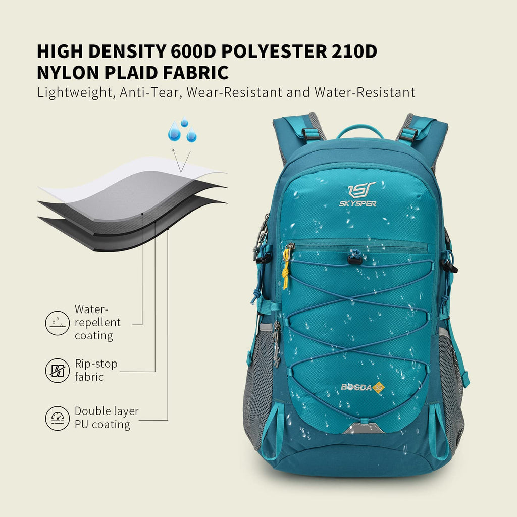 Skysper Hiking Backpack For Men Women, 35L Travel Backpack Waterproof Camping Backpack Outdoor Lightweight Daypack(Teal)