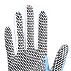 Gh Womens Leather Golf Gloves One Pair - Plain Both Hands (Blue, 20 (M))