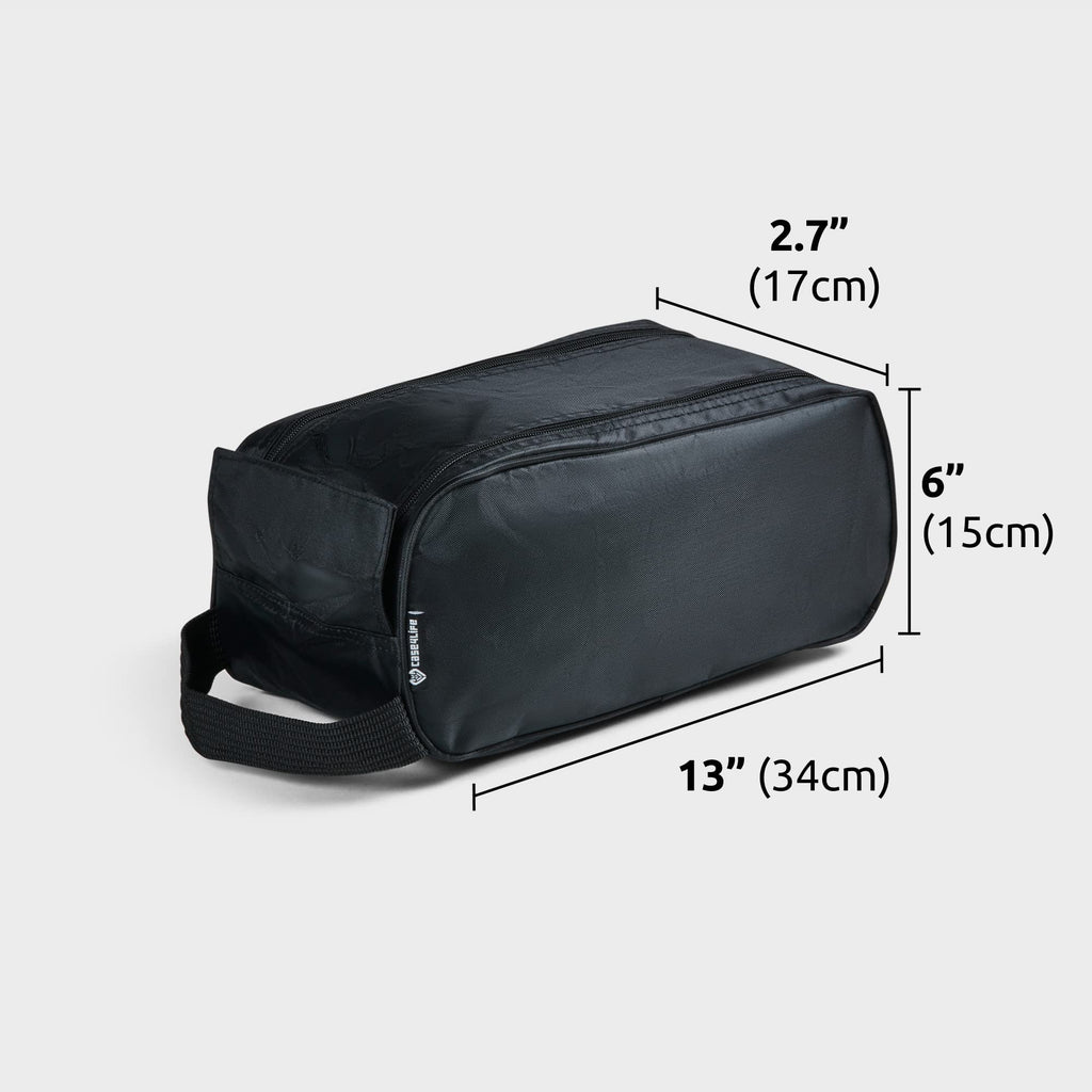 Case4Life - Black Sneaker Shoe Duffle Bag For Travel, Gym, Sport & Soccer Shoes - Heavy Duty & Water Resistant Design