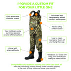 Oaki Toddler & Children'S Neoprene Waterproof Fishing Waders Max-5 Camo, 6/7
