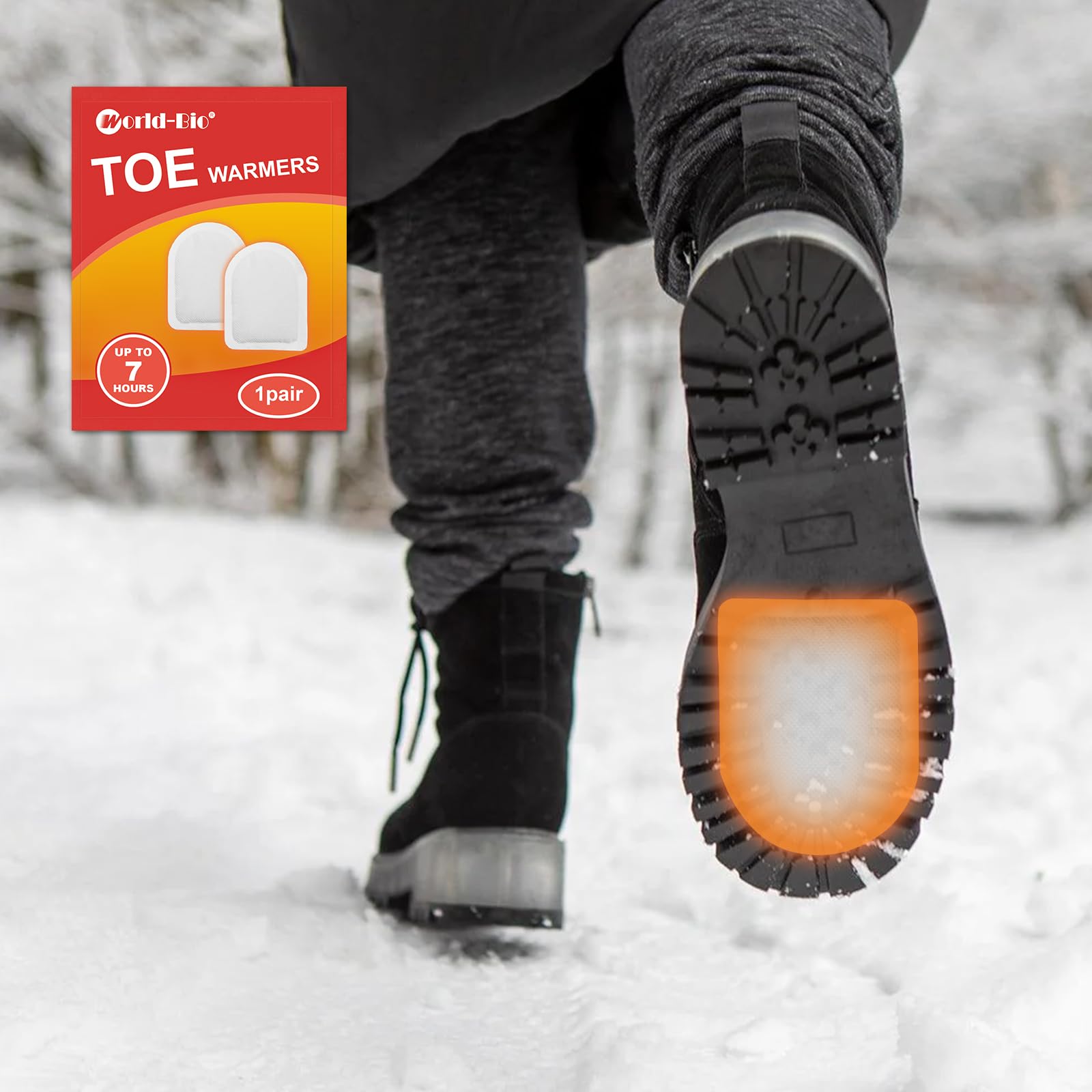 Mr.Ice Toe Warmers Heating Pad With Adhesive Backing - Boot Heat Packs - Long Lasting Safe Natural Odorless Air Activated Warmer
