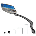 Bicycle Mirror for Handlebars 360 Adjustable and Rotatable, Wide E Bike Mirror Handlebar Mount with Long Arm, Safe HD Bike Rear 
