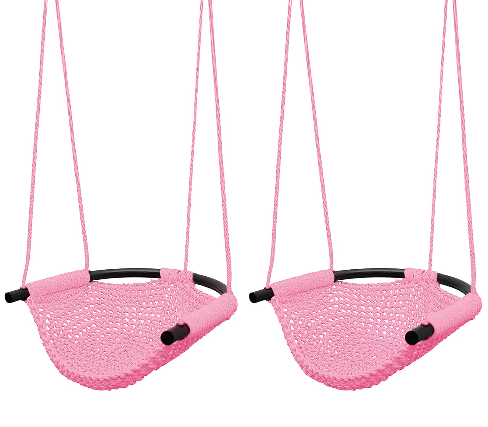 JKsmart 2 Pack Kids Swing Seat, Heavy Duty Rope Play Secure Children Swing Set, Toddler Swings Chair for Outdoor/Indoor/Playgrou