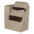 Lippert Rockport Series 17 Left Pontoon Chaise, Measures 17 L x 32.5 W x 26 H, Marine-Grade Vinyl, High-Density Foam, Easy Insta