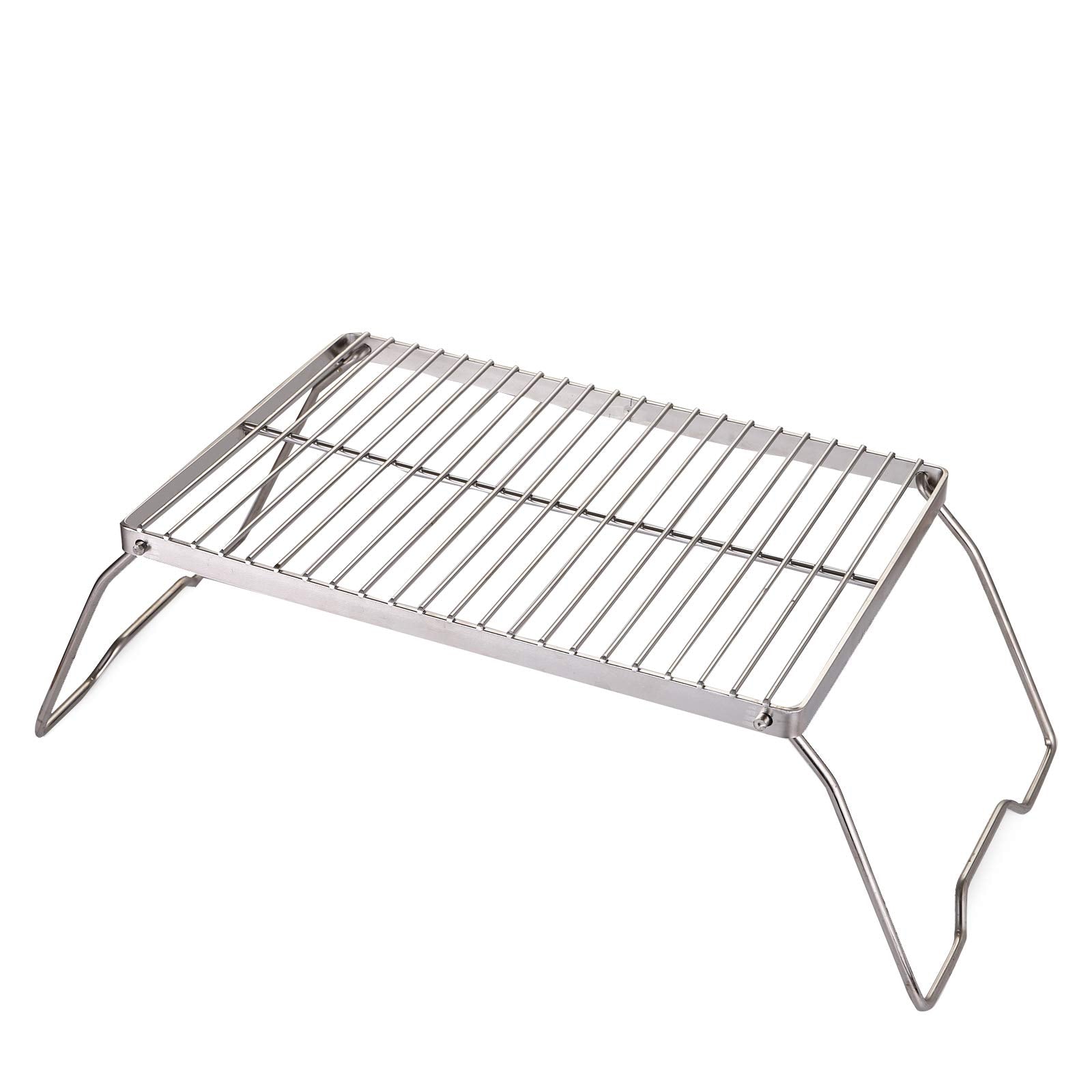 Yopay Folding Campfire Grill With Legs Carrying Bag, 304 Stainless Steel Grate Barbeque Grill, Heavy Duty Portable Camping Grill