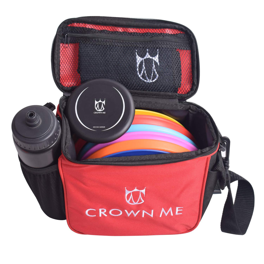 Crown Me Disc Golf Starter Set,Disc Golf Set With 6 Discs, 1 Marker,1 Towel And Starter Disc Golf Bag Fairway Driver