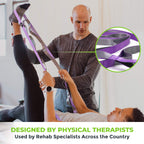 Gradient Fitness Stretching Strap For Physical Therapy, 12 Multi-Loop Stretch Strap 1'' W X 8' L, Neoprene Handles, Physical The