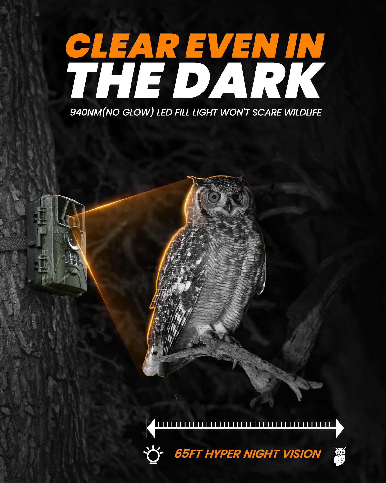 Noxowl 2Pack Trail Camera Wifi 60Mp/8K Game Camera With No Glow Night Vision Waterproof,0.05S Trigger Motion Activated Hunting C