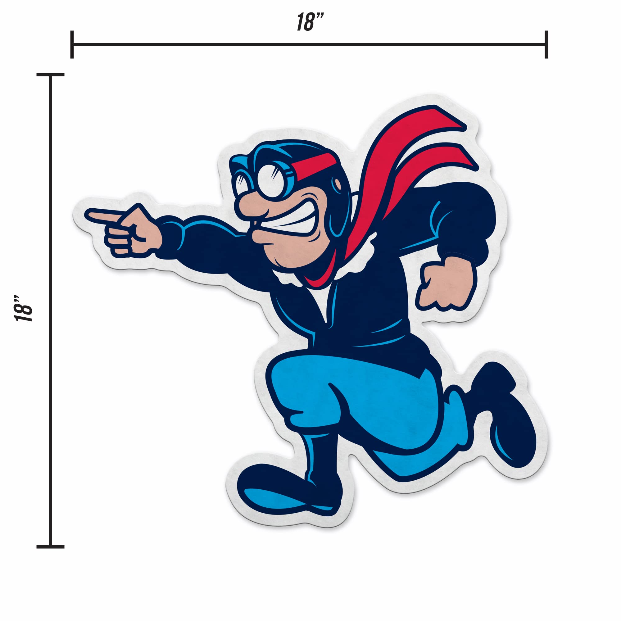 Rico Industries Ncaa Dayton Flyers Mascot Shape Cut Pennant - Home And Living Room D  Cor - Soft Felt Ez To Hang, 18X0.10X18