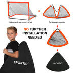 2 Pack 4 ' X 3 ' Soccer Goal Net Set, Pop Up Kids Practice Soccer Goals For Indoor And Outdoor.Portable Soccer Net With Carrying
