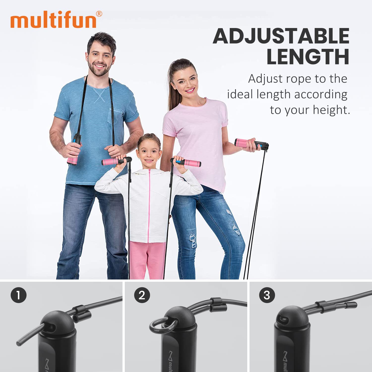 Jump Rope, Multifun Speed Skipping Rope With Calorie Counter, Adjustable Digital Counting Jump Rope With Ball Bearings And Alarm