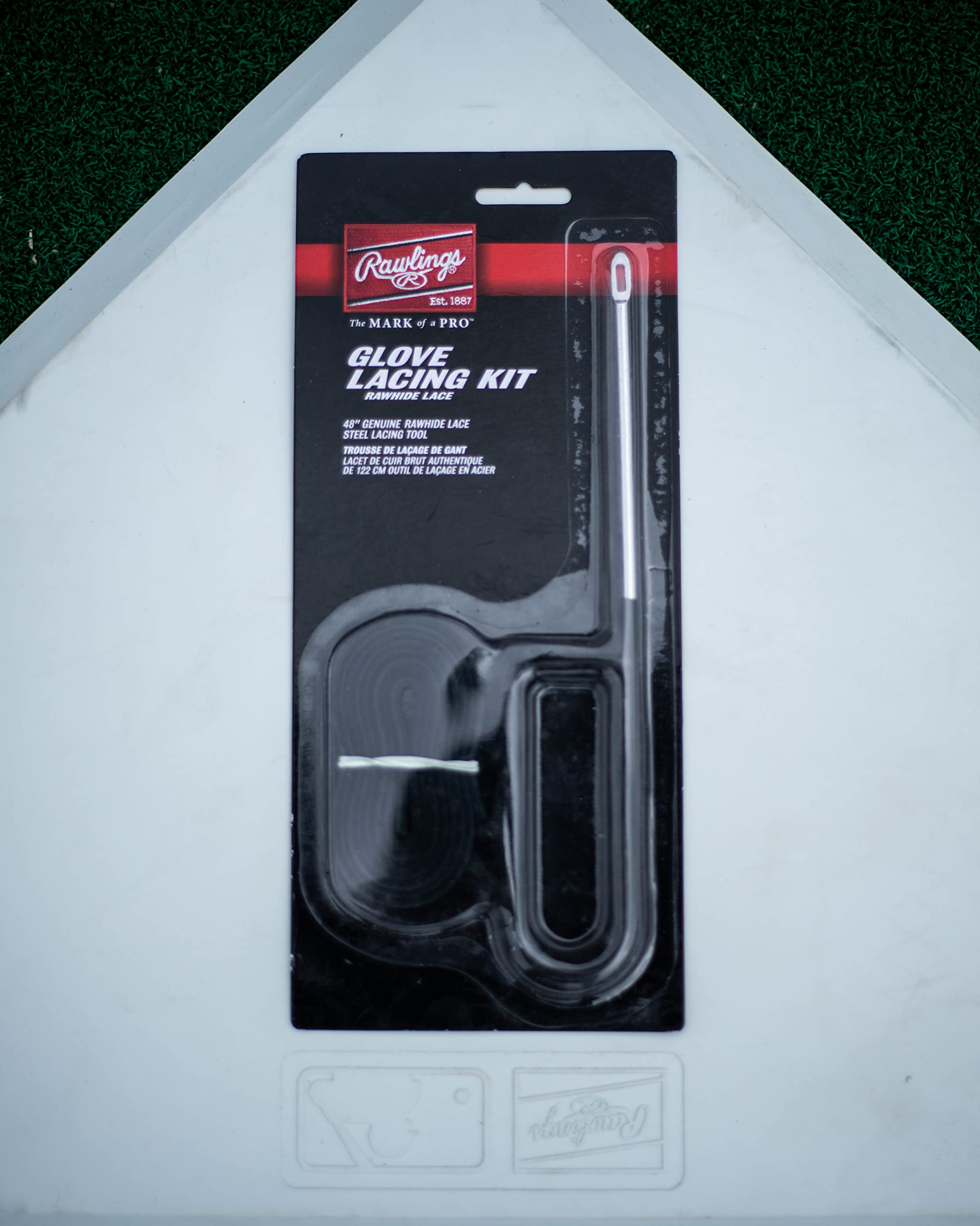 Rawlings | Glove Lacing Kit | Baseball/Softball | 5'' Needle & 48'' Rawhide Lace | Black