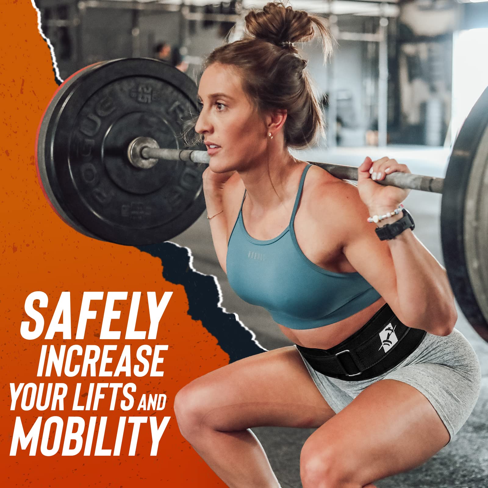 Profitness Weight Lifting Belt For Women (4 Wide) - Comfortable Weightlifting Workout Belt - Lower Back  Lumbar Support For Squa