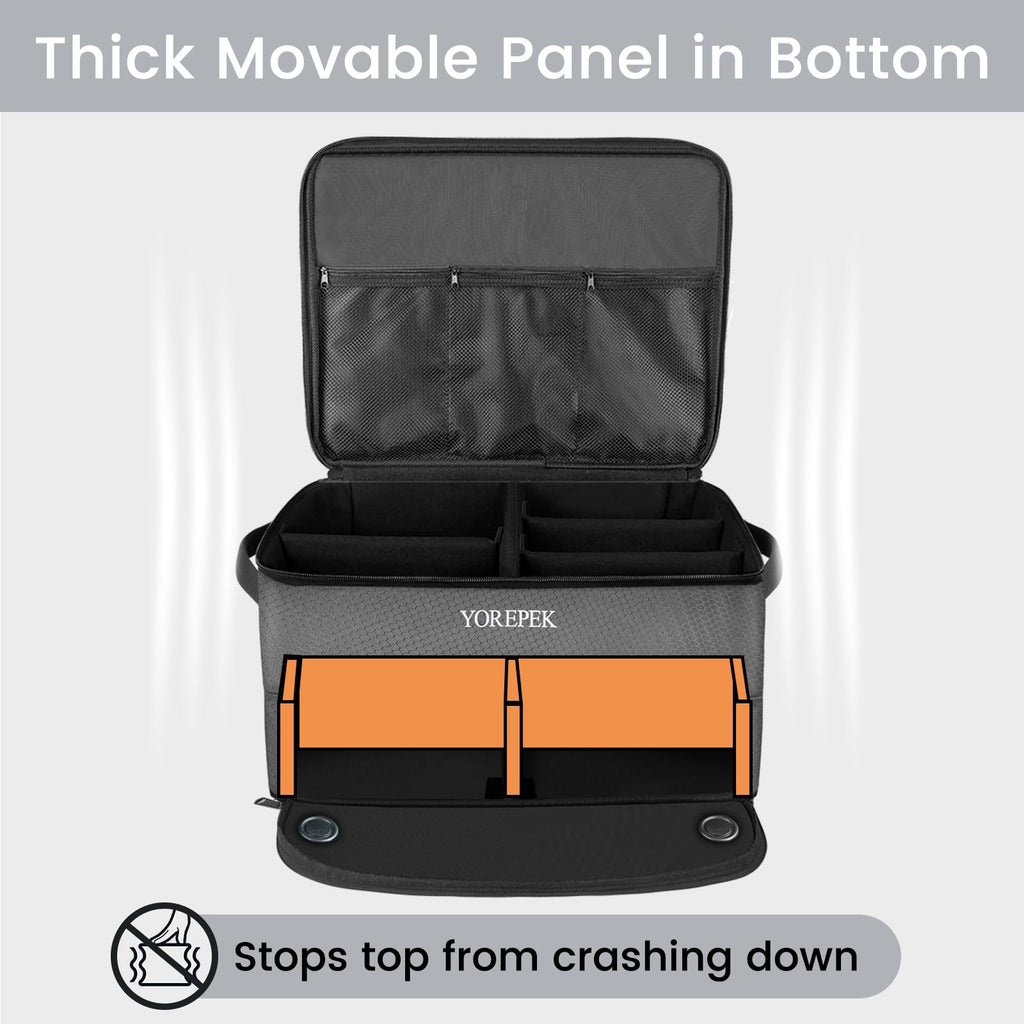 2 Layer Golf Trunk Organizer, Waterproof Car Golf Locker With Separate Ventilated Compartment For 2 Pair Shoes, Durable Golf Tru