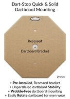 Dart-Stop 29 Inch Burgundy Octagon Pro Dart Board Backboard  Wall Protector  Dartboard Surround