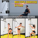 Fitness Wall Mount Pulley System, Weight Cable Pulley System For Gym, Lat Pull Down And Low Row Cable Machine, Cable Station Equ
