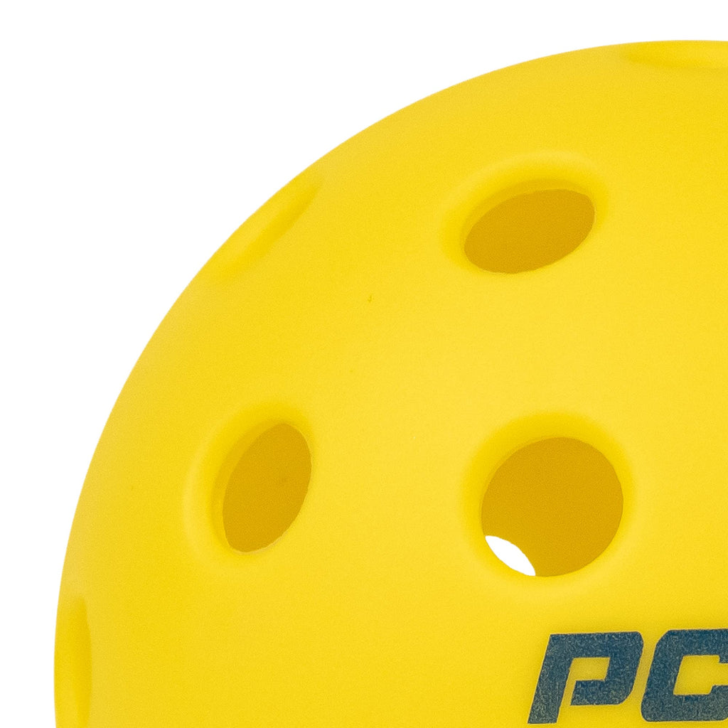 Pckl Optic Speed Pickleballs  Indoor & Outdoor  4 Balls  Built To Usapa Specifications (Outdoor Yellow)