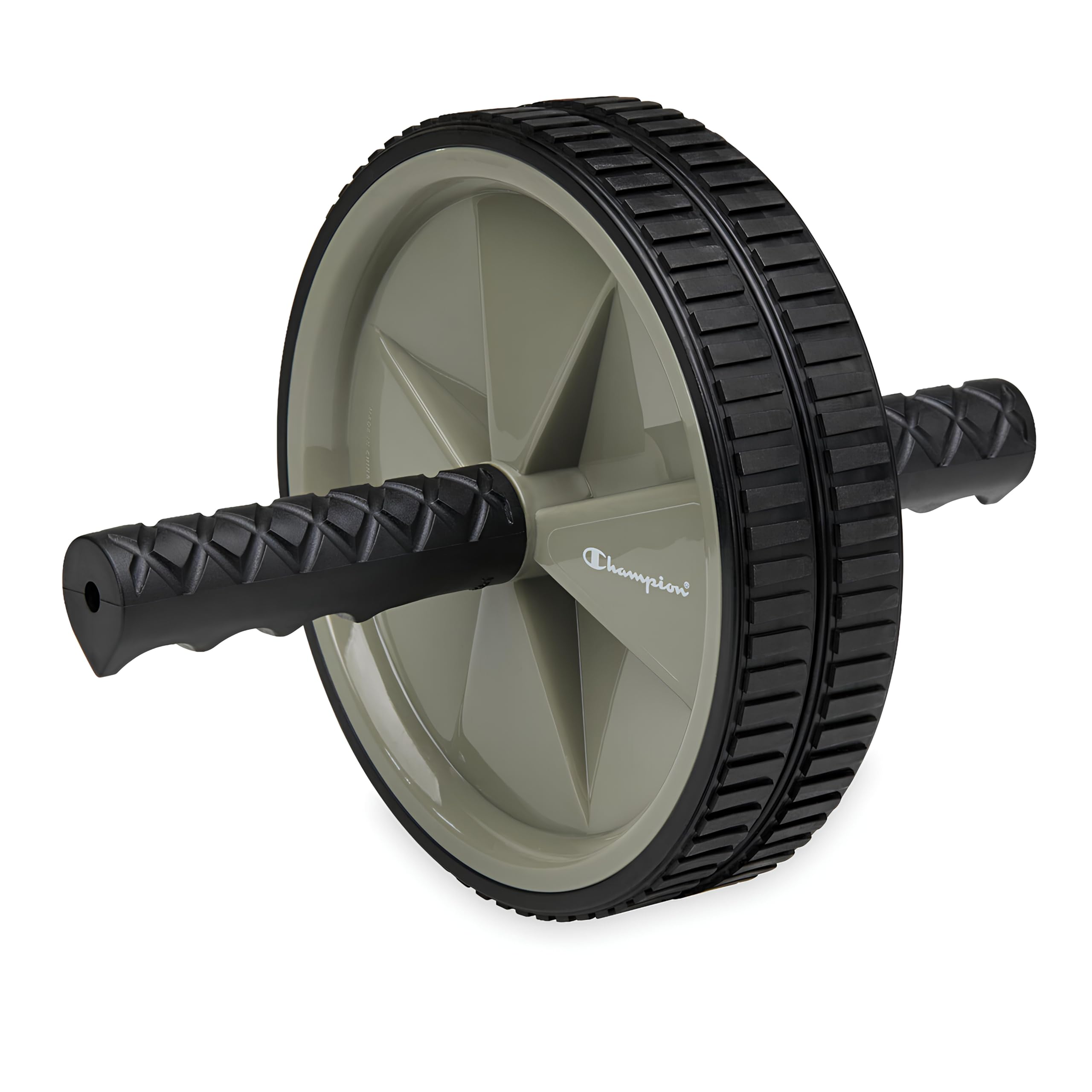 Champion Ab Roller Wheel (Grey/Black), Ab Wheel with Dual Non-Skid Wheels, Exercise Roller for Core Workout, Abs Workout Equipme