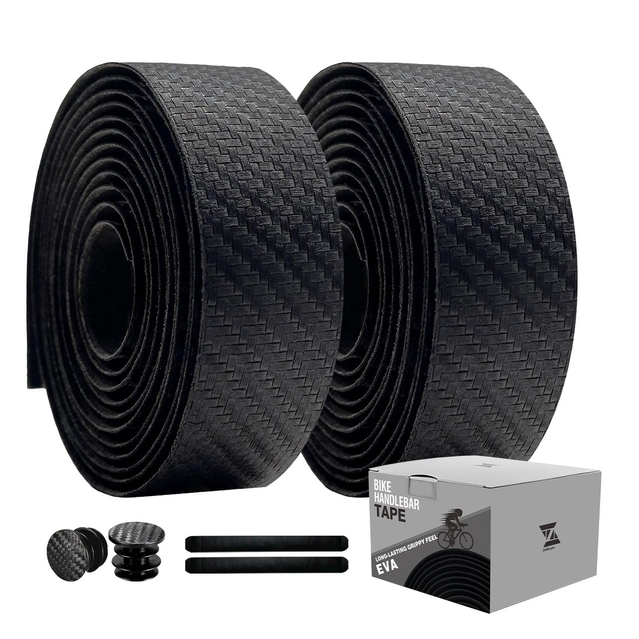 Bike Handlebar Tape, Black Bicycle Bar Tape, Bike Grip Tape EVA Road Bike Handlebar Tape of Comfortable Non-Slip Shock Absorptio