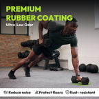 Hex Dumbbell Rubber Encased Strength Training Dumbbells, Hand Weight For Workout & Exercise/Pair of 60LB