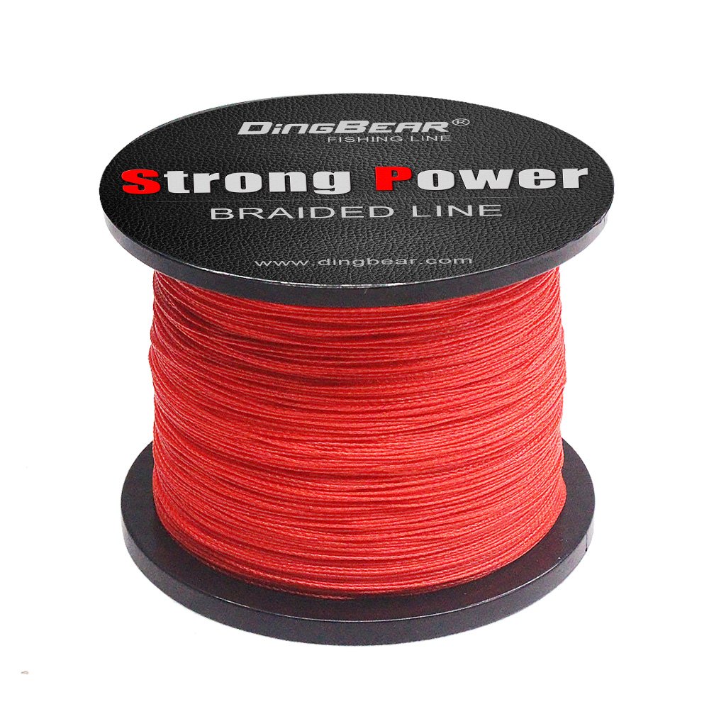 Dingbear 437Yd/400M 65Lb/0.37Mm Red Super Strong Pull Generic Braided Fishing Line Kite Line Woven Network Cable Cast Super Stre