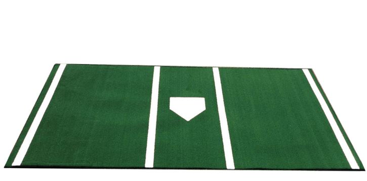 Cimarron Pro 7x12 Home Plate Mat w Inlaid Home Plate  Green