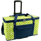 Extra Large Hybrid Folding Cooler On Wheels - Trellis Green