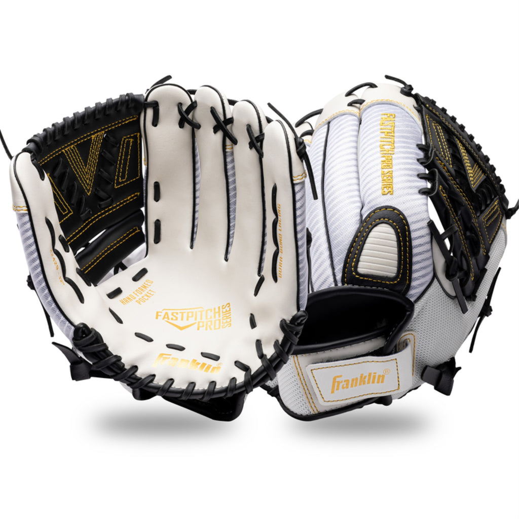 Softball Glv Wht/Blk 12'''' (Pack Of 1)
